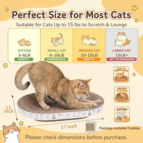 PatiencET Oval Cat Scratcher Bed - Image 3