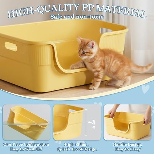 Low Entry Kitty Litter Box for Small Cats, Kittens Litter Boxes - Image 3