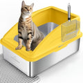 AIPERRO Stainless Steel Litter Box | XL Metal Cat Litter Boxes by AIPERRO