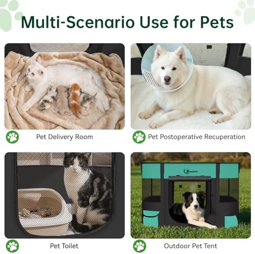 Siedihit 35" Dog Playpen, Cat Puppy Pen, Pet Portable Crate Indoor Outdoor - Image 3