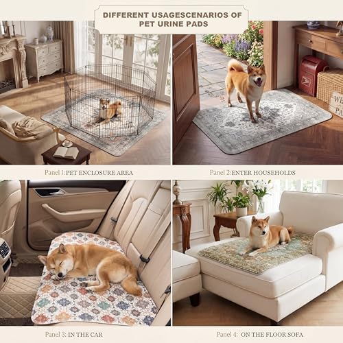 4PACK Washable Pee Pads for Dogs, Great Urine Absorbent Reusable Puppy Training - Image 2