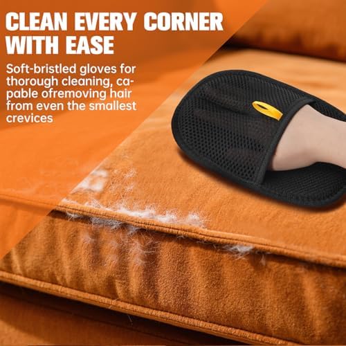 Pet Grooming Glove for Dogs and Cats, Pet Hair Remover Glove Deshedding Brush - Image 4