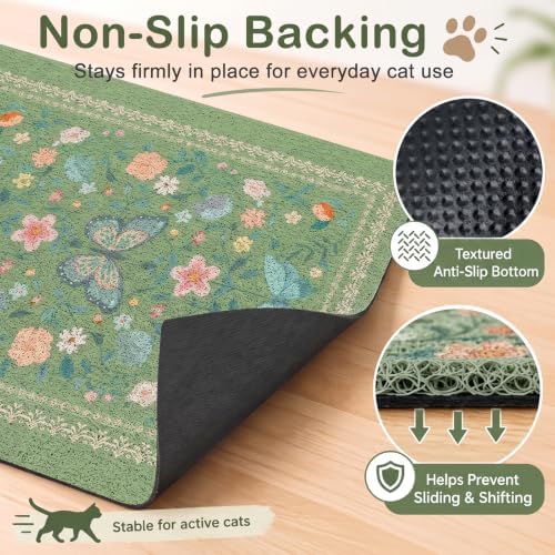 Unicorn Catcher 40"x30" Cat Litter Mat Non-Slip Washable Litter Box Mat - Image 3