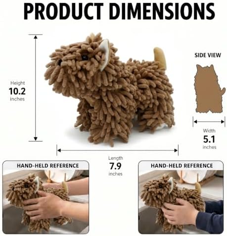 Chenille Dog Hand Towel Fuzzy Ball Dog Towel Animal Hand Towels - Image 2