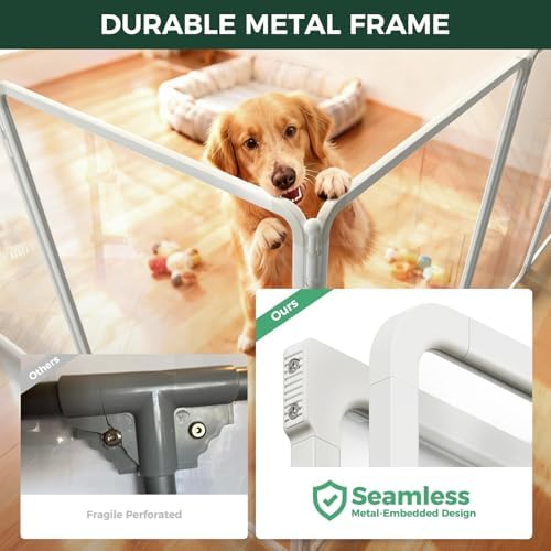 FXW AuraSpace Pro Acrylic & Wire Mesh Indoor Dog Playpen, 10 Panels - Image 3
