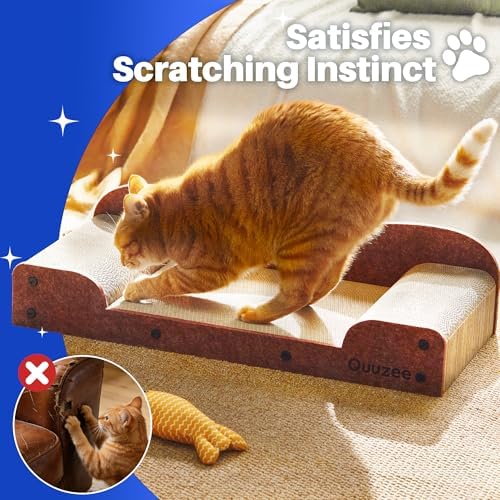 26-Inch Large Cat Scratcher Lounger Bed, Durable Cat Scratching Pad, Cat - Image 4
