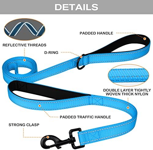 Joytale Dog Leash for Large Dogs that Pull, Double Handle, Aqua Blue - Image 5