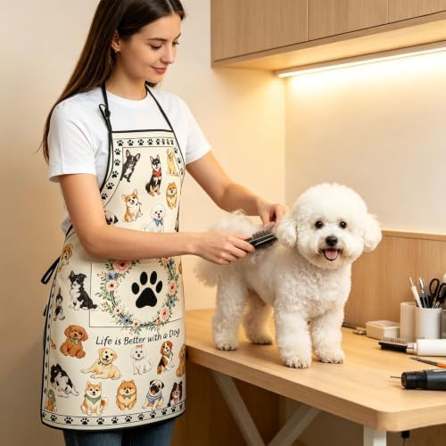 Waterproof Dog Grooming Apron, Adjustable Adult Grooming Smock - Image 6