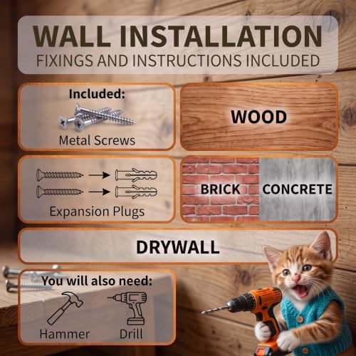 Wall Mounted Cat Shelves Bed Set Wooden Climbing Perch - Image 3