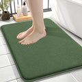 OLANLY Memory Foam Small Bathroom Rugs 24x16, Absorbent Mat, Olive Green by OLANLY