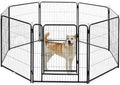 NEWBULIG Dog Playpen Indoor 8 Panels 32 Inch, Outdoor Metal Dog Fence Pen by NEWBULIG