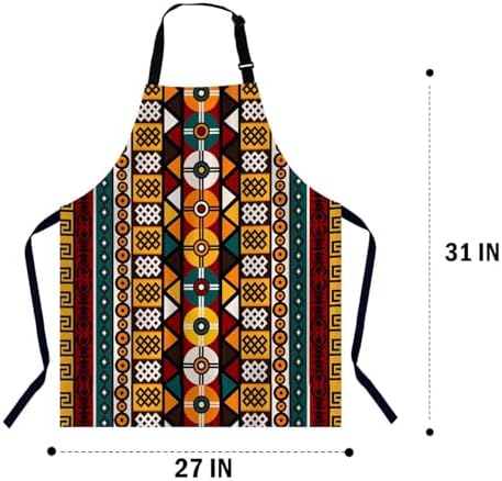 African Ancient Ethnic with Tribal Motifs Kitchen Apron - Image 2