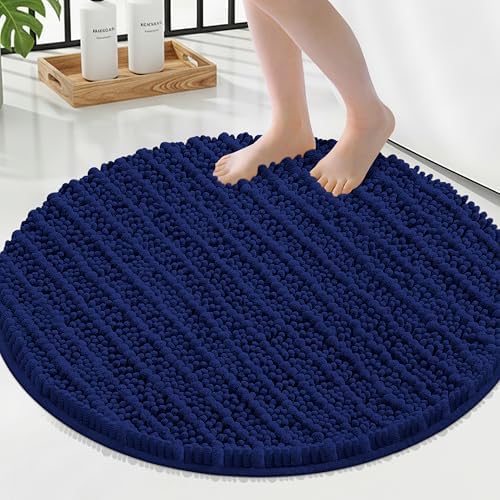 Smiry Bathroom Rugs Round 24X24, Extra Soft Rubber Backing Bath Mats by Smiry