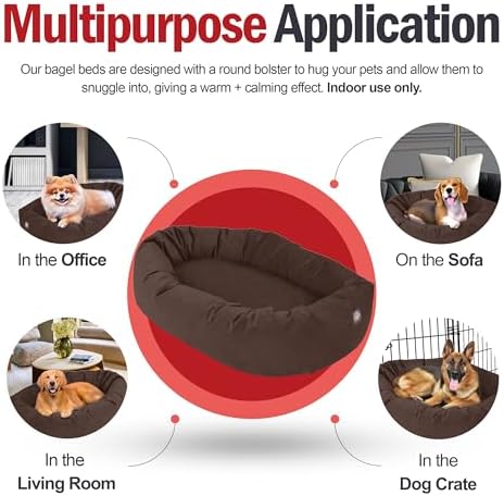 Majestic Pet 52 Inch Suede Calming Dog Bed Washable – Cozy Soft Round Dog Bed - Image 5