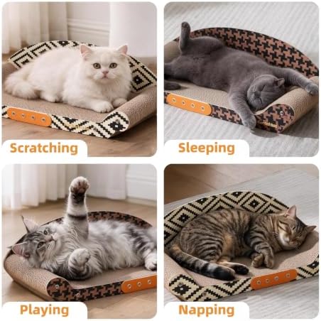 2-Pack 26.4-Inch Cat Scratching Board Bed, Scratch Pad - Image 5