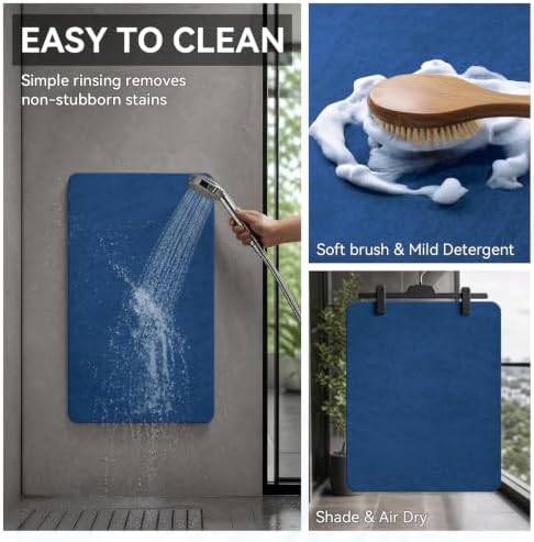 MontVoo -Bath Mat Rug-Rubber Backing Non Slip Quick Dry Absorbent Thin Bathroom - Image 5
