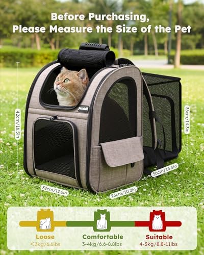 pecute Cat Backpack Expandable, Cat Backpack - Image 2