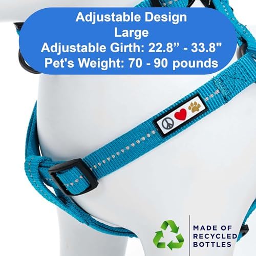 Pawtitas Recycled Reflective Step-in Dog Harness – Adjustable No-Pull Vest - Image 3