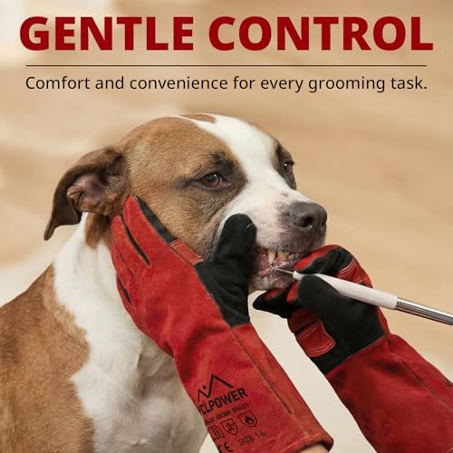 vclpower Animal handling Gloves 16-inch Leather - Image 5