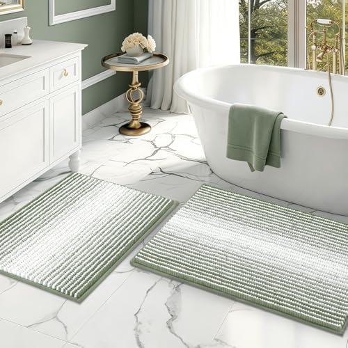 BSICPRO Bathroom Rugs Sets 2 Piece, Non Slip Bath Mats by BSICPRO