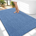 OLANLY Thick Chenille Large Bathroom Rugs Mats 59x35, Cornflower Blue by OLANLY