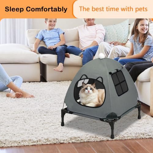 Anti-Anxiety Open Elevated Pet Hammock Bed Tent House - Image 5