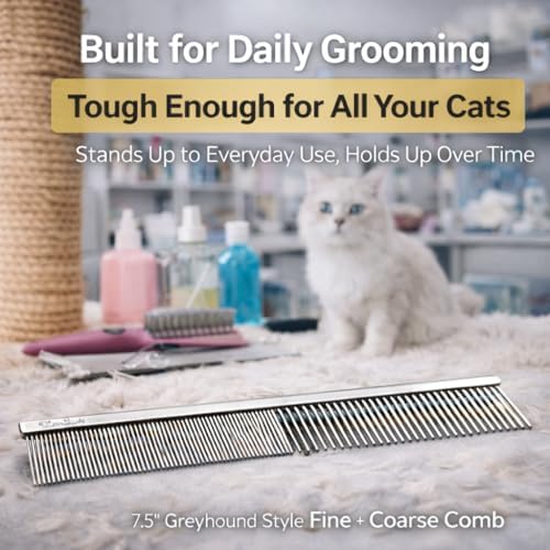 Warren London Cool Cat Greyhound Style Comb – 7.5" Professional Copper Cat - Image 5