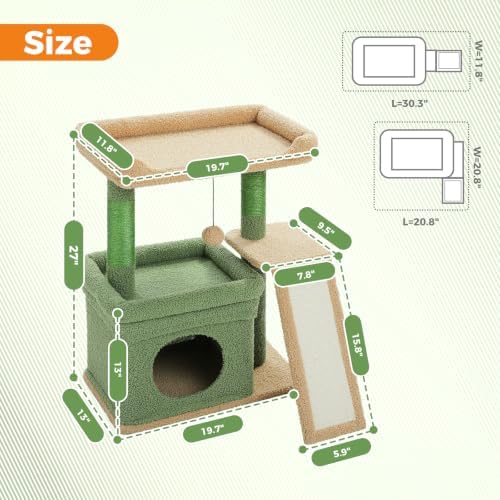PEQULTI Small Cat Tree Tower for Indoor Cats - Image 5