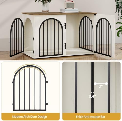 Hzuaneri 39.4'' Dog Crate Furniture, Dog Kennel Indoor - Image 3