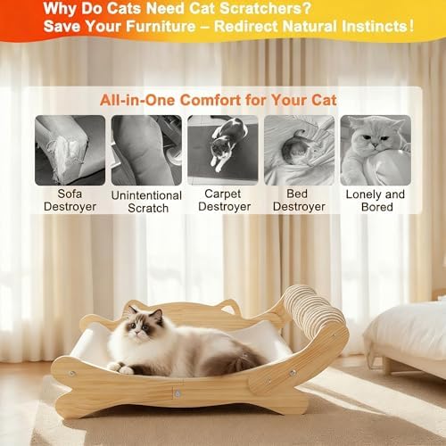 Cat Scratcher Bed, Heavy Duty Sisal Cat Scratching Post - Image 4