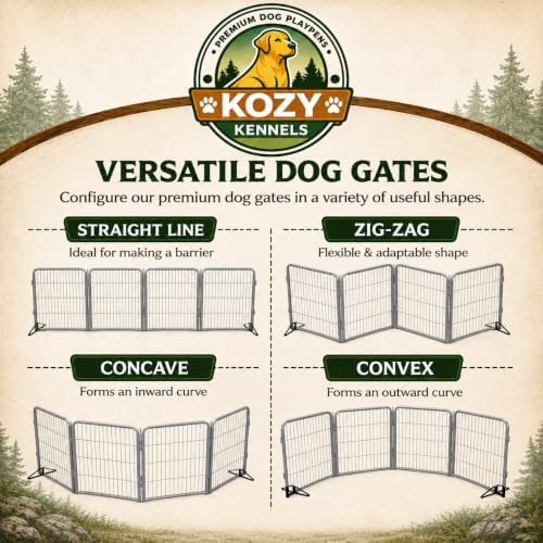 Extra Wide Adjustable Dog Gate w/Door – 24 inch Tall & Up to 176 inch Wide 8 - Image 5