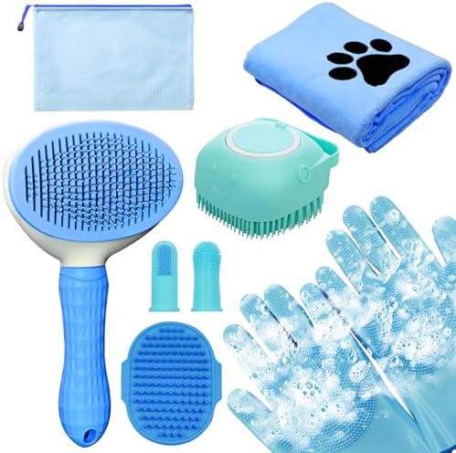 Dog Grooming Kit for Shedding – 8-Piece Pet Grooming Supplies by Aiolpy