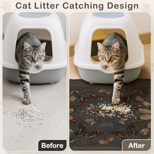 Unicorn Catcher 24"x15" Cat Litter Mat Non-Slip Washable Litter Box Mat - Image 2