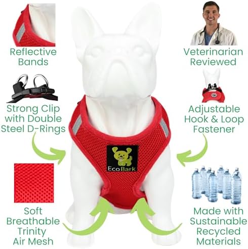 EcoBark Adjustable Step in Dog Harness, Double Padded Vest, X Large - Image 3