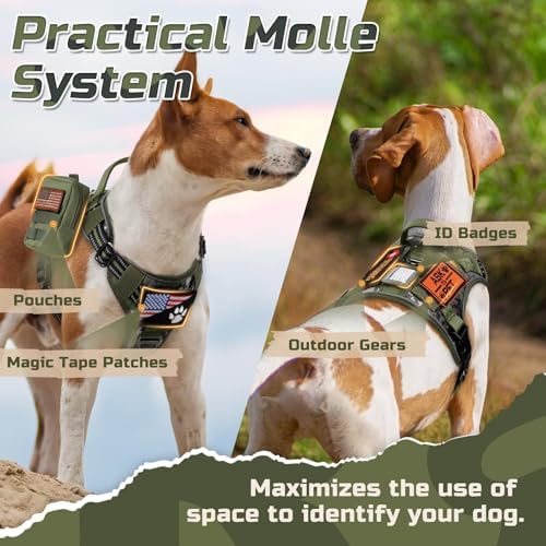 rabbitgoo Tactical Dog Harness for Medium, No Pull Military Service Vest - Image 5