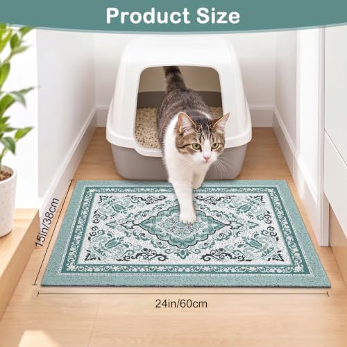 Unicorn Catcher 24"x15" Cat Litter Mat Non-Slip Washable Litter Box Mat - Image 6