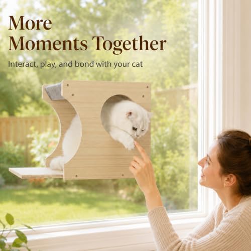Cat Window Perch，2-Tier Hammock & Hideaway House - Image 2