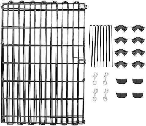 Amazon Basics Portable Foldable Octagonal Metal Exercise Dog Playpen, - Image 6