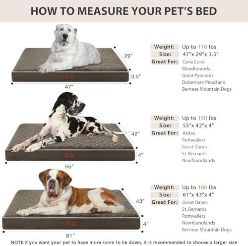 WNPETHOME Orthopedic Giant Human Dog Beds - Image 5