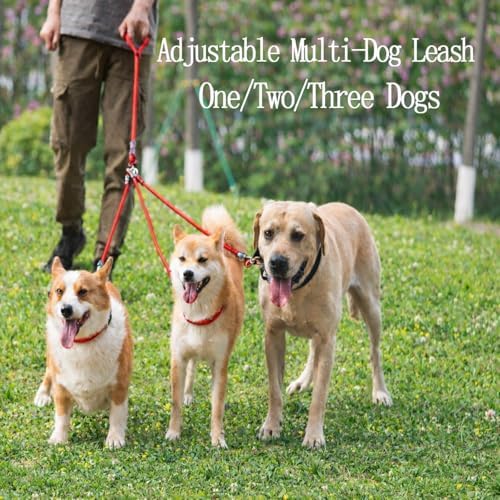 3 Dog Leash for 1-3 Dogs, 360° Swivel, No Tangle - Image 2