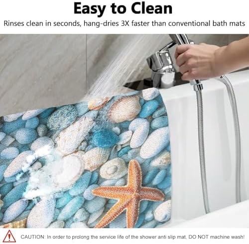 Square Shower Mat, Yonala 24 x 24 Inch Stylish Non Slip Shower Mats - Image 6
