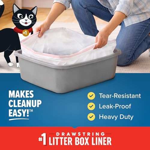 Jonny Cat Litter Box Liners Heavy Duty, Tear & Leak Resistant Jumbo 15ct - Image 3