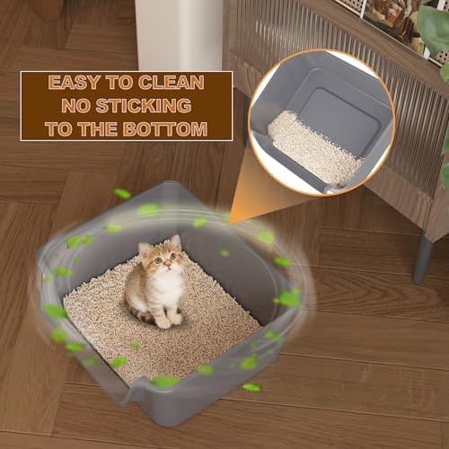 Open-Top Large High Sides Cat Litter Box - Image 5