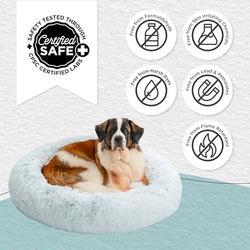 Best Friends by Sheri Original Calming Donut Dog Bed, Frost Gray - Image 6