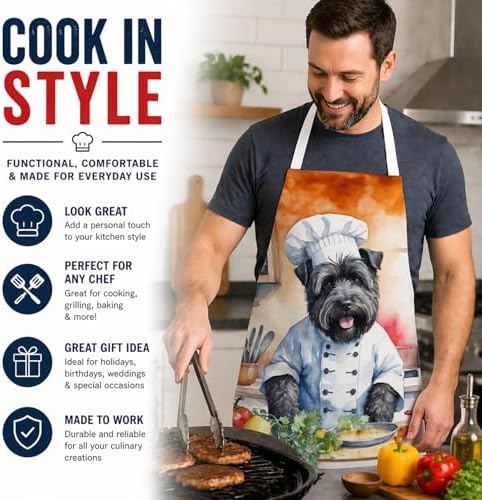 Caroline's Treasures Bouvier des Flandres The Chef Apron Cooking Kitchen Server - Image 2