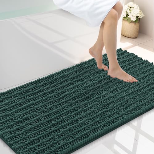 Smiry Bathroom Rugs 44X24, Extra Soft Rubber Backing Chenille Bath Mats by Smiry