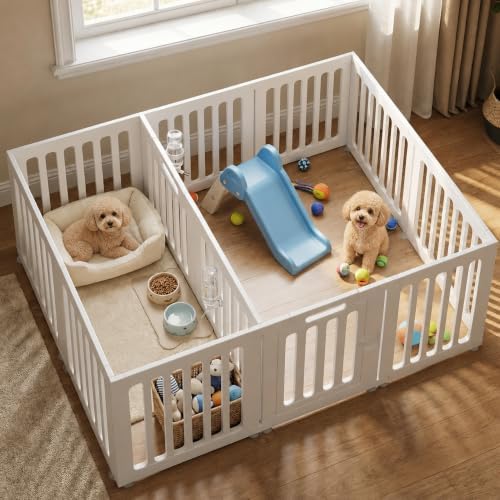 VNE Dog Playpen Indoor with Door, Portable Puppy Playpen, 12-Panel Pet Pen by Unknown