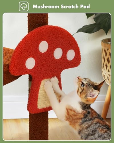 MUTTROS 56.3" Mushroom Cat Tree - Image 4