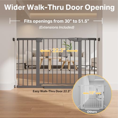 Cumbor 30-51.5 in Extra Wide Baby Gate - Image 2