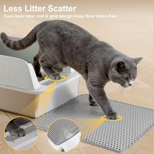 TENTIZON Stainless Steel Cat Litter Box, XL Large Metal Kitty Litterbox - Image 3